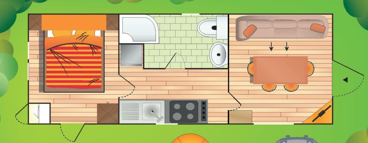 Stacaravan met 1 Slaapkamer en Terras